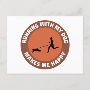 Carte Postale Canicross Trail Runner Dog Sport Outdoor