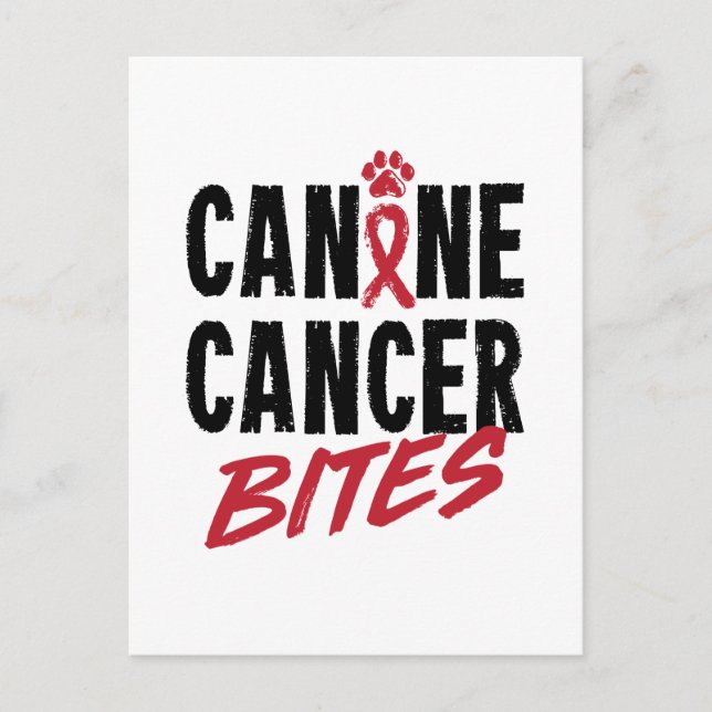 Carte Postale Canine Cancer mord Chien Carcinome Sensibilisation (Devant)