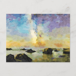 Carte Postale *~* Cannelle Beach Italie Sunset AP12