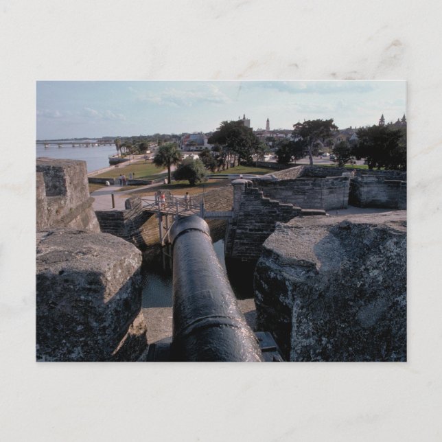 Carte Postale Cannon sur Castillo de San Marcos (Devant)
