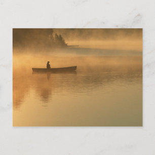 Carte Postale canoéiste, Parc Algonguin, Ontario, Canada.