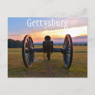 Carte Postale Canon au coucher du soleil, Gettysburg NMP