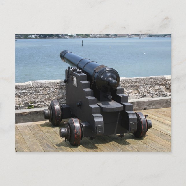 Carte Postale Canon sur le mur du château (Devant)