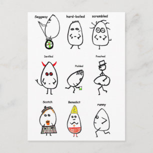 Carte Postale Canons à oeufs amusants