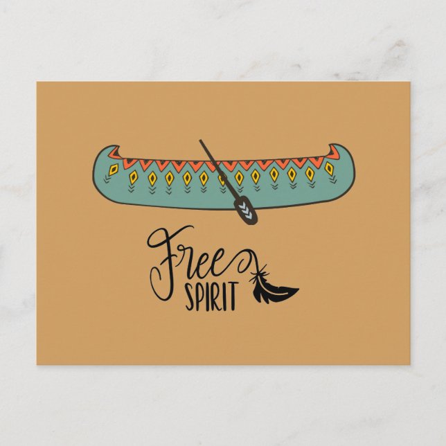Carte Postale Canot Esprit Libre (Devant)