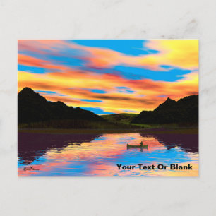 Carte Postale Canot Sur Sunset Lake