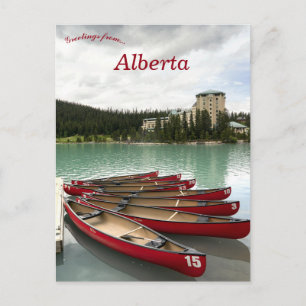 Carte Postale Canots au lac Louise Alberta Canada
