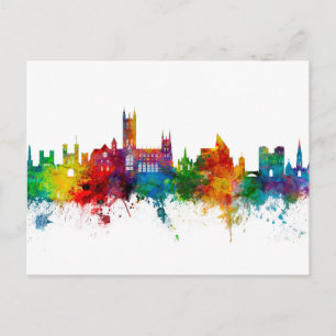 Carte Postale Canterbury England Skyline