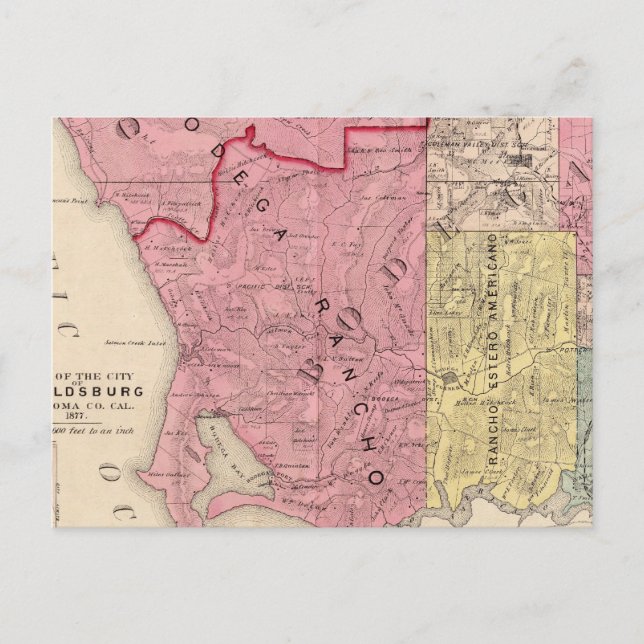 Carte Postale Cantons Ocean, Bodega et Analy (Devant)