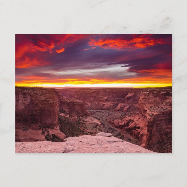 Carte Postale Canyon de Chelly, coucher de soleil, Arizona (Devant)