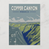 Canyon de cuivre art de voyage vintage Mexique