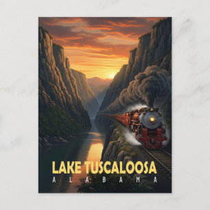 Carte Postale Canyon du coucher de soleil – Lac Tuscaloosa, Alab
