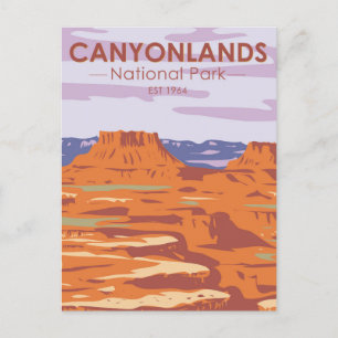 Carte Postale Canyonlands National Park Island Dans le ciel Rétr