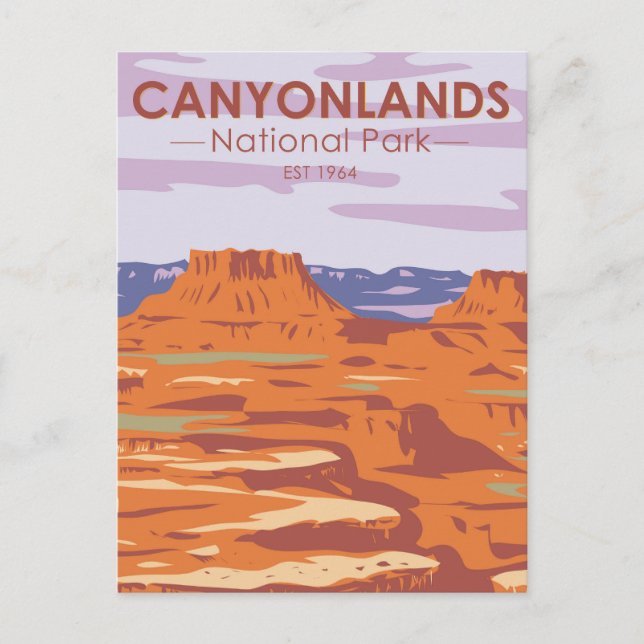 Carte Postale Canyonlands National Park Island Dans le ciel Rétr (Devant)