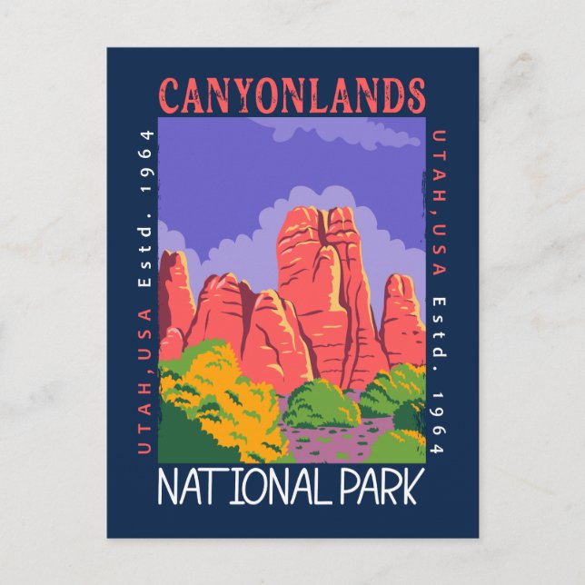 Carte Postale Canyonlands National Park Utah en état de détresse (Devant)