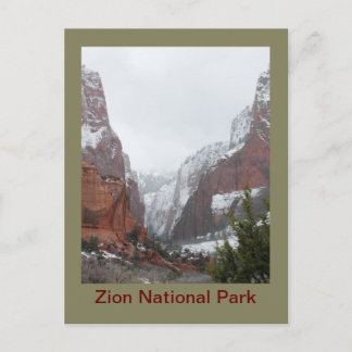 Carte Postale Canyons de Kolob après une défunte tempête d'hiver
