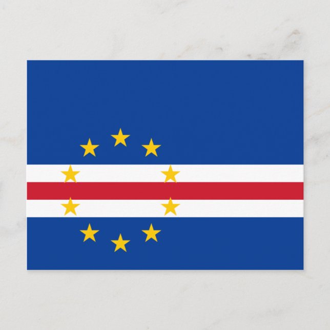 Carte Postale Cap-Vert Drapeau CV (Devant)