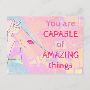 Carte Postale Capable de choses Extraordinaires Motivation Art A