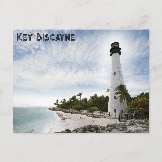 Carte Postale Cape Florida Lighthouse Key Biscayne Travel (Devant)