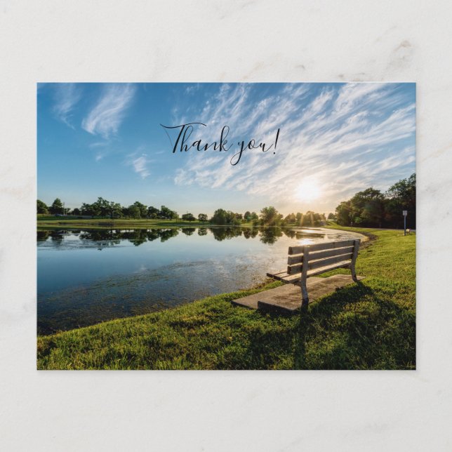Carte Postale Cape Girardeau County Park Bench Sunset Merci (Devant)