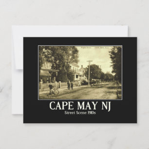 Carte Postale Cape May NJ Hughes St, 1910
