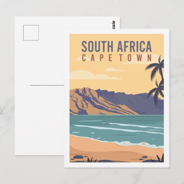 Carte Postale Cape Town Afrique du Sud Illustration des lieux de (Devant / Derrière)