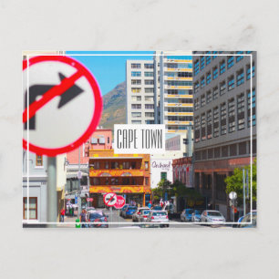 Carte Postale Cape Town Cityscape Street Afrique du Sud