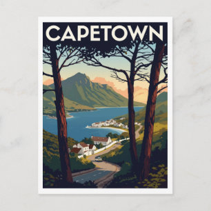 Carte Postale Cape Town – Impression de l'art de la vue côtière