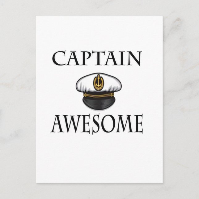 Carte Postale Capitaine Awesome (Devant)