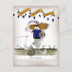 Carte Postale capitaine de football écossais