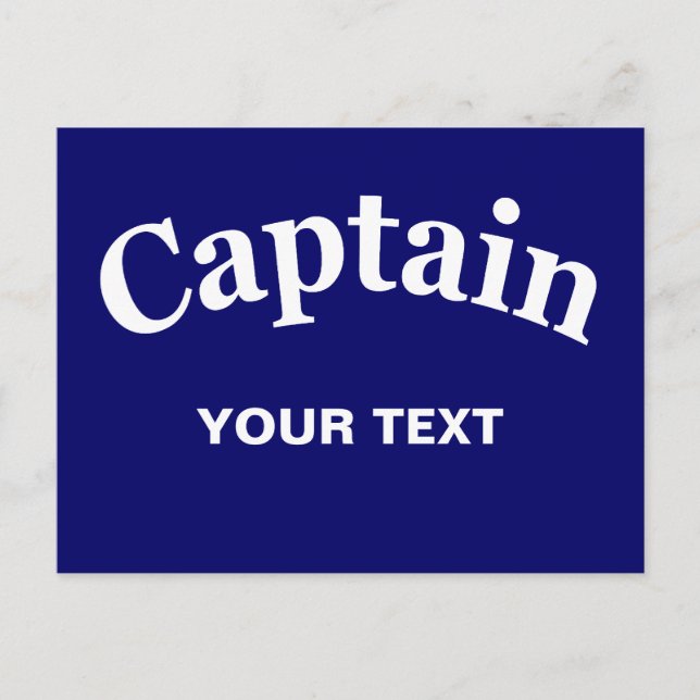 CARTE POSTALE CAPITAINE - PERSONNALISABLE (Devant)