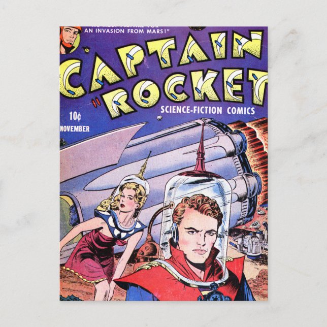 Carte Postale Capitaine Rocket Comic (Devant)