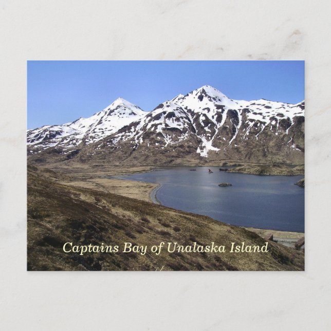 Carte Postale Capitaines Baie de l'île de l'Unalaska (Devant)