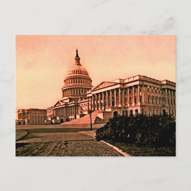 Carte Postale Capitol Building Washington DC Amérique Vintage (Devant)