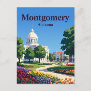 Carte Postale Capitol de l'État de l'Alabama Alabama