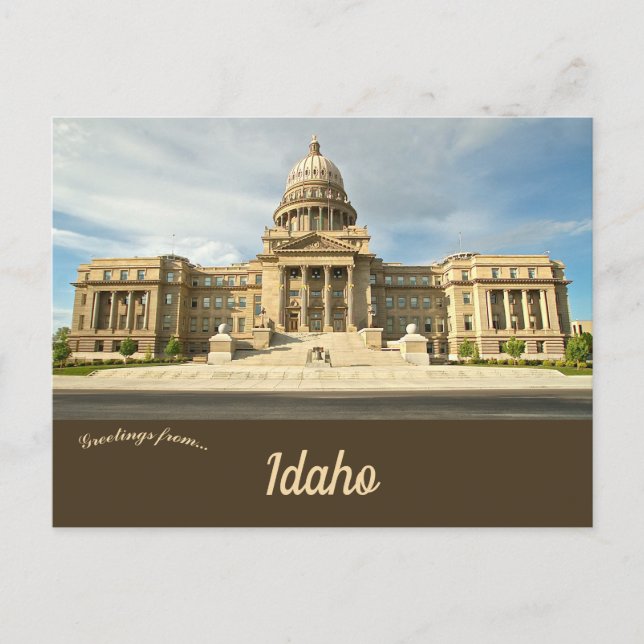 Carte Postale Capitol de l'État de l'Idaho à Boise Idaho (Devant)