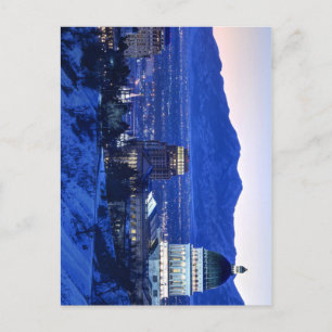 Carte Postale Capitol De L'Utah Et Montagnes D'Oquirrh Coucher D