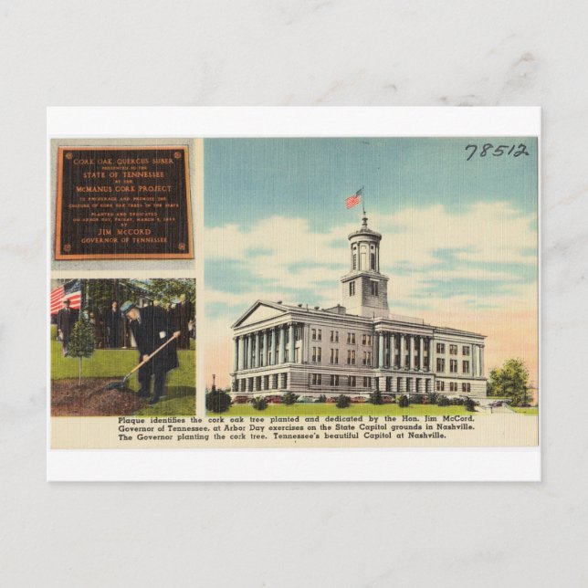Carte Postale Capitol du Tennessee de Nashville (Devant)