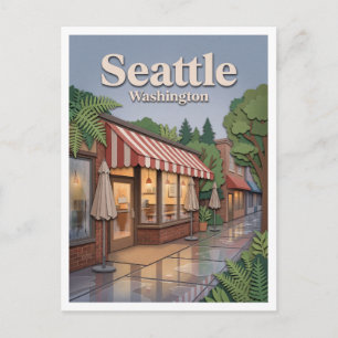 Carte Postale Capitol Hill Cafe Seattle Washington