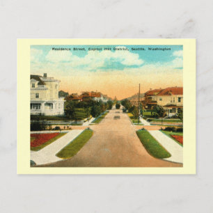 Carte Postale Capitol Hill District, Seattle, Washington Vintage