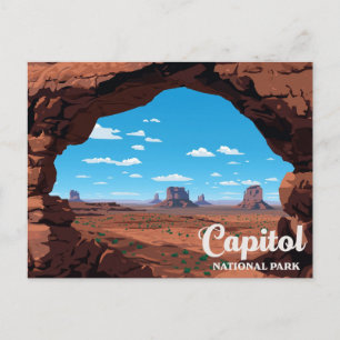 Carte Postale Capitol Reef Arch Canyon Art Vintage