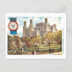 Carte Postale Capitole de la Louisiane vintage avec phoque