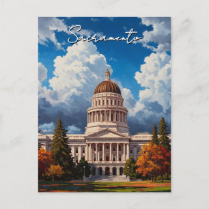 Carte Postale Capitole de l'État de Sacramento en Californie