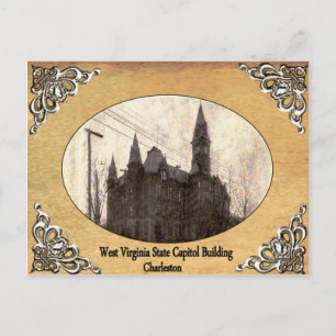 Carte Postale Capitole de l'État de Virginie-Occidentale Constru