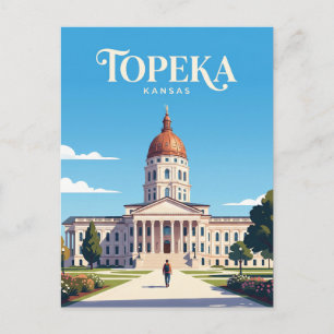 Carte Postale Capitole de l'État du Kansas États-Unis