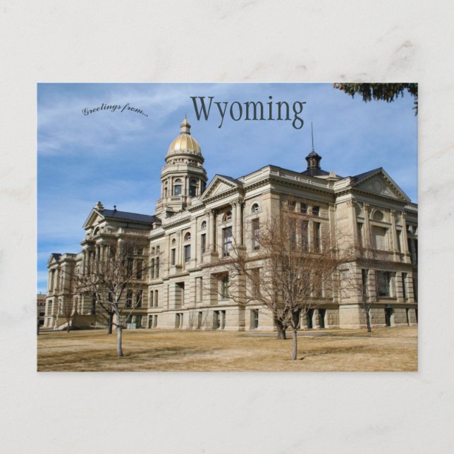 Carte Postale Capitole de l'État du Wyoming à Cheyenne Wyoming (Devant)
