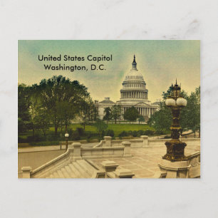 Carte Postale Capitole des États-Unis de Library Steps Date 1898