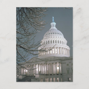 Carte Postale Capitole des États-Unis en tenue hivernale