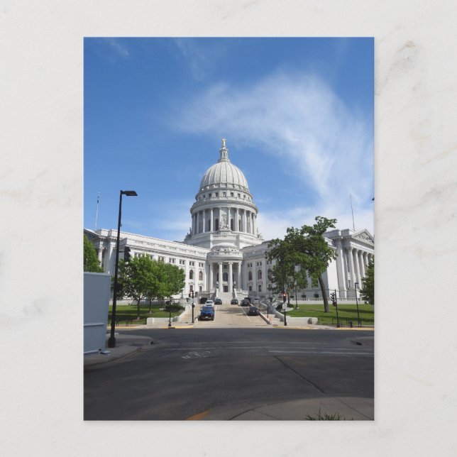 Carte Postale Capitole d'Etat à Madison, Wisconsin (Devant)
