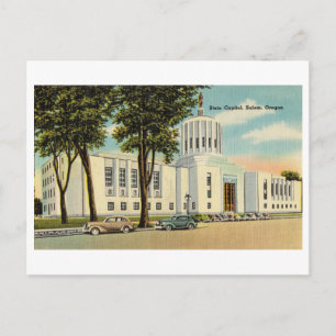 Carte Postale Capitole d'Etat vintage, Salem, Oregon